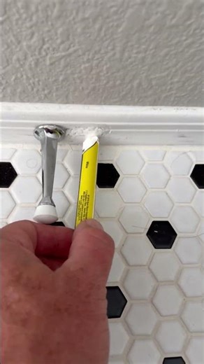 Quick baseboard fix with colored putty #diy #shorttermrentals