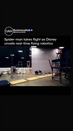 AI | Technology | Business on Instagram: "Spider-Man is now flying using real-time robotics. Disney Imagineers built a robotic figure capable of soaring nearly 25 meters through the air while making decisions mid-flight. The system reacts to physics in real time, adjusting posture, speed, and movement instead of following a fixed animation. The result feels alive, unpredictable, and completely different from traditional theme park effects. This isn’t just entertainment. It’s a glimpse into how r