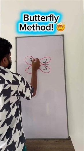Butterfly Method for Adding Fractions 💡💥 #maths #shorts #mathstricks #tricks #education #fractions