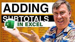 Excel — How to See Only the Subtotal Rows — Episode 2562b