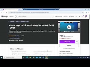 Course Launch- Mastering Citrix Provisioning Services | Udemy |