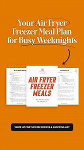5.1K views | 10 Easy and Healthy Air Fryer Freezer Meals. Click to download your FREE RECIPES now. You're too busy to cook dinner every night. I have five kids - I get it. That's why I created this FREE printable with recipes and a shopping list for my favorite 10 Easy and Healthy Air Fryer Freezer Meals in just one hour! Click to download your FREE RECIPES (and step-by-step directions)! | The Family Freezer | Facebook