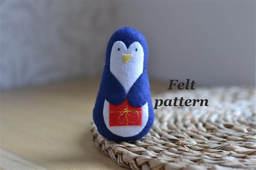 Penguin Sewing Pattern : Felt Ornament DIY (digital Download) - Etsy