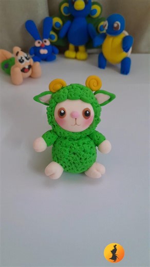 How to make cute clay sheep || DIY Clay miniature #sheep#claycraft#handmade#diy#art#viralart#shorts