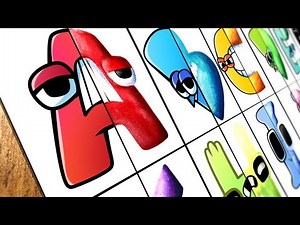 Drawing Alphabet Lore Cartoon VS Realistic (A-L) / How to draw Alphabet Lore MEME