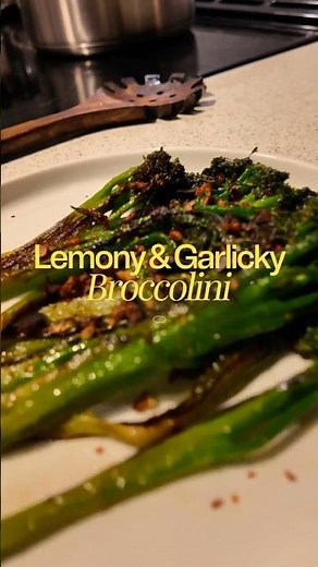 Lemony Garlic Broccolini | The Easiest Side Dish Ever 🥦✨