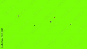 A group of beautiful butterflies flying around freely, 3D rendered animation