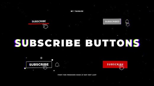 Subscribe Buttons by tarazz - Premiere Rush Templates | Motion Array