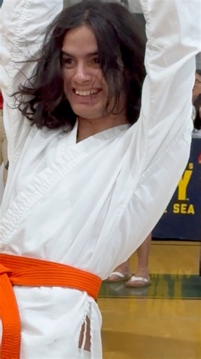 Special Needs Super Athlete Caleb going for One Board with a Martial Arts Karate Chop at the Masters Karate Tournament #karate #martialarts #taekwondo #fbba #mma #fblifestyletyle | Point Fighter Live