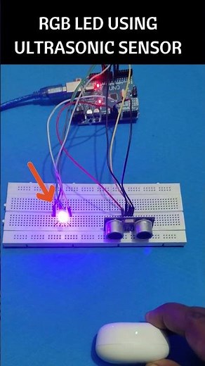 RGB LED USING ULTRASONIC SENSOR
