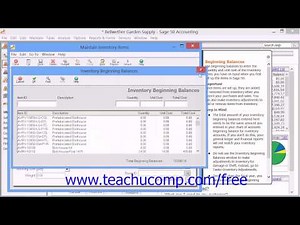 Sage 50 2014 Tutorial Entering Inventory Sage Training Lesson 5.5