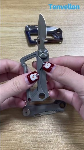 Titanium EDC: Carabiner Keychain with a Hidden Blade #titanium #Keychain Carabiner#PocketKnife #2026