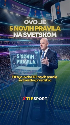FIFA MENJA pravila za SP 2026! Ovo menja fudbal zauvek 😳⚽