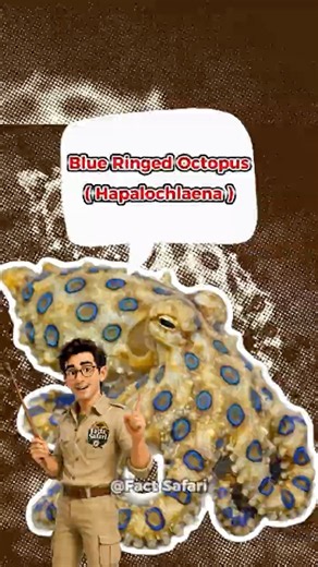 Venom That Can Kill 26 Human The Blue Ringed Octopus #shorts #wildlife #animals