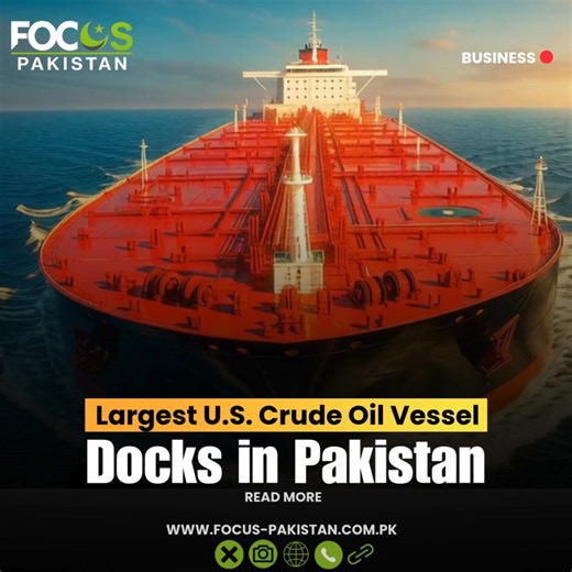 Pakistan US oil trade deal achieved a significant milestone for Pakistan the country’s refining industry as Pakistan welcomed the largest crude oil vessel ever, bearing U.S. crude, into the Cnergyico Pk Limited at Hub, Balochistan. The shipment, in excess of one million barrels, marks the first delivery of American crude oil under a new bilateral trade agreement between Islamabad and Washington. See comments for more information "Disclaimer: This content is shared solely for informational purpos