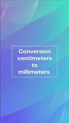 How to convert centimeters ( cm ) to millimeters ( mm )? #shorts