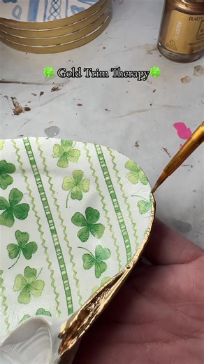 Therapeutic Seashell Art with Gold Details