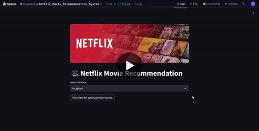 #machinelearning #python #streamlit #recommendationsystem #datascience | Srujana Nalavolu