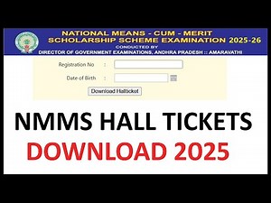 NMMS EXAM HALL TICKET DOWNLOAD 2025