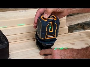 Cigman laser level review. Using it to level floor joist logs in the cabin. Full scribe log cabin