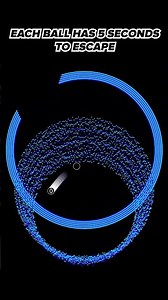 Can it escape? 🤔 #satisfyingvideo #physics #bouncingball