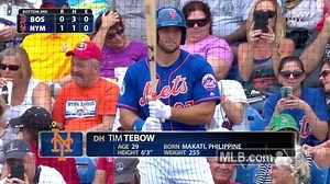 2.7M views · 3.6K shares | Tim Tebow steps to the plate for his FIRST at-bat in a #SpringTraining game: atmlb.com/2mCnrCt | MLB | Facebook
