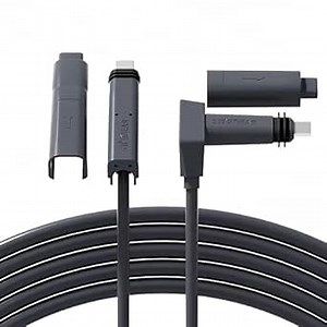 Starlink Gen 2 Cable 150.9FT/46M Rectangular Satellite V2 Kit Replacement Cable, Extension with end Cap dustproof Starlink Accessories Waterproof Gray SPEEDS UP to 1200Mbps