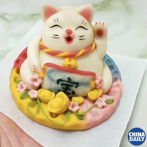 2.5K views · 154 reactions | #ChinaStory This cat may bring you good luck and fortune! Learn how to make a lucky cat-shaped bun in this video. #cooking #recipe | China Vibes | Facebook