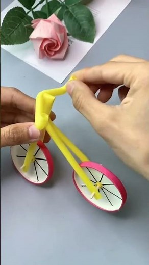 How to Make a Bike a Cardboard Cup | Paper cup cycle | easy bicycle craft