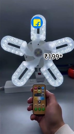 Smart Foldable LED Fan Light with Remote Control #shortsvideo #flipkart #messho