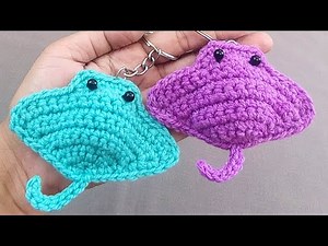 Crochet Stingray Fish | fish keychain