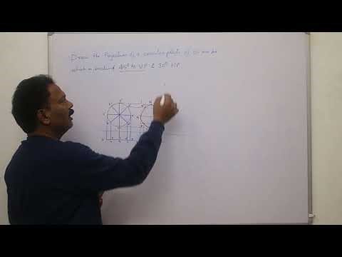 Projection of circular plate inclined to H.P. and V.P.