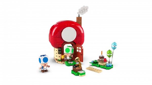 LEGO Super Mario Party at Toad’s House Building Toy - Pretend Play Set for Boys & Girls, Ages 7 - Kids Building Blocks with Digital Action & 2 Toad Toy Figures - Gift Idea for Birthdays - 72041