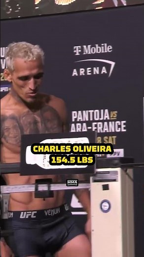 Charles Oliveira makes championship weight ahead of his fight against Ilia Topuria at #UFC317 🏆 ⚖️