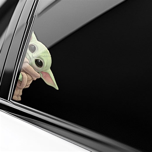 Yoda Grogu and Groot Peeker Peeking Car Window Decals - Star Wars Bumper Waterproof Vinyl Stickers - Pack Stickers UNZ3SK06 - Etsy