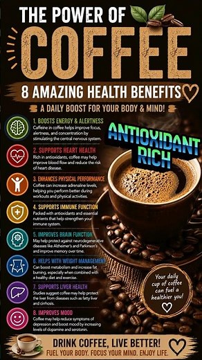 The Power of Coffee ☕ | 8 Amazing Health Benefits You Need to Know!