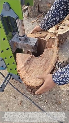 Hydraulic log splitter: the modern aesthetic of power and strength.