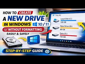 How to Create a New Drive in Windows 10/11 Without Formatting (Step-by-Step Guide)