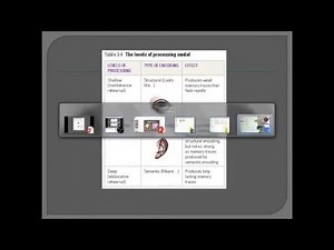 Models of Memory 3 Craik+Lockhard Level of Processing