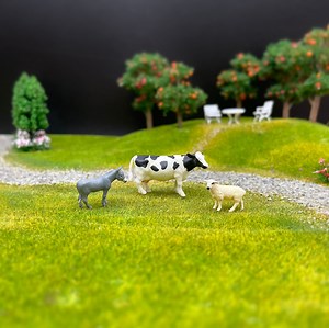 Miniature Farm Animals. Cow, Donkey, Sheep. 1:64 Scale Realistic Figures - Etsy