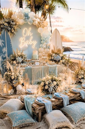 Dreamy Beach Baby Shower Ideas 🌊 Baby on Board Coastal Party Inspiration