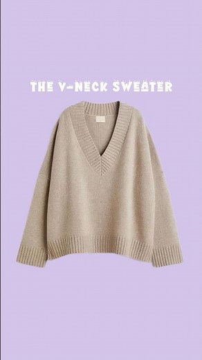 ✨ Elegant Beige V-Neck Sweater Outfit | Casual Winter Fashion #Shorts #basicstyle