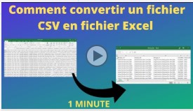 comment convertir un fichier au format csv en excel Nous vous montrons comment convertir un fichier csv en excel quelque soit le type de séparateur virgule, point virgule, espace. étant donné que le format csv est difficile à manipuler sous excel il est important de convertir en excel classique si on ne doit pas les exporter ver d'autre logiciels appropriés comme r. Pour mieux apprendre l’utilisation des logiciel et modèles statistiques, nous vous invitons à prendre part à la prochaine session d