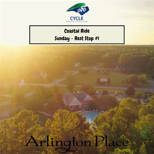 Rest stop, but make it iconic. 📍 Coastal Ride is almost here and Arlington Place is looking forward to fueling our riders with views, vibes, and a little Southern charm. Not registered yet? There’s still time—lock in your spot and come ride. 🚴‍♀️ 👉 www.ncsports.org/event/cyclenc_coastal_ride/register | Cycle North Carolina
