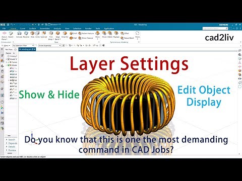 NX Modeling | #Layer Settings | How to use Layer Settings in NX | #nxtutorials | NX CAD | cad2liv