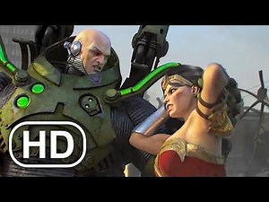 JUSTICE LEAGUE Lex Luthor Kills Wonder Woman Fight Scene Cinematic 4K ULTRA HD - DC Universe Online