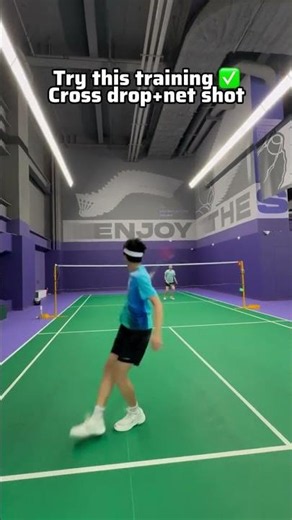 One Drill to Improve Your Backhand Cross Shot 🎯 #skystrike #badminton #training