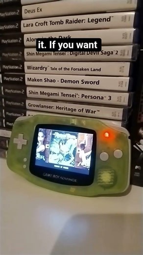 Modded GBA #GameboyAdvance LCD Screen Glow In The Dark Shell