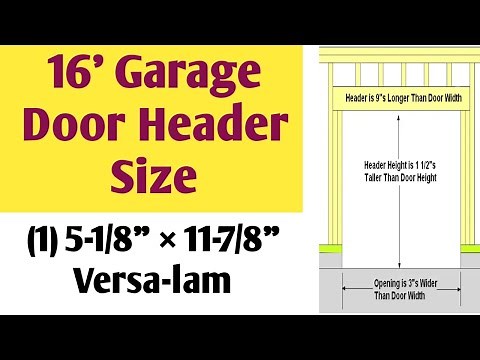 16' Garage Door Header Size | Rough Opening (RO) for a 16 foot Garage Door