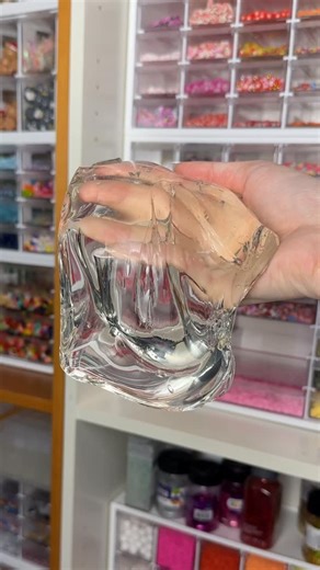Fireflyslime ♡₊˚ Slime Shop on Instagram: "Crystal Clear ✨ - This week’s batch of clear slime base came out amazing! The perfect blend of clear slime is thick enough to hold its shape, while still being stretchy, and we don’t use cheaper alternatives of clear glue so there’s no super yellow tint in any of our clear slimes! You can purchase Crystal Clear alone on our website with no add-ins like color or sprinkles! - ଘ(੭*ˊᵕˋ)੭♡ Shop our limited slime drops! 🛍 Fireflyslime.com #fireflyslime #clea